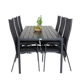 Jídelní stůl Break - 205*90 - Black Alu / Black Aintwood+Copacabana Recliner Cha
