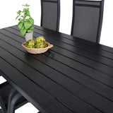 Jídelní stůl Break - 205*90 - Black Alu / Black Aintwood+Copacabana Recliner Cha