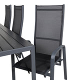 Jídelní stůl Break - 205*90 - Black Alu / Black Aintwood+Copacabana Recliner Cha