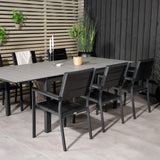 Jídelní stůl Levels 160/240*90 - Black Alu / Grey Aintwood + Židle Levels (stohovatelné) - Black Alu / Black Aintwood_6