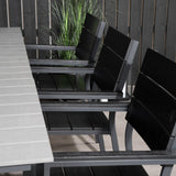 Jídelní stůl Levels 160/240*90 - Black Alu / Grey Aintwood + Židle Levels (stohovatelné) - Black Alu / Black Aintwood_6