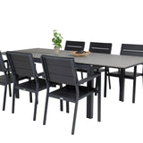Jídelní stůl Levels 160/240*90 - Black Alu / Grey Aintwood + Židle Levels (stohovatelné) - Black Alu / Black Aintwood_6