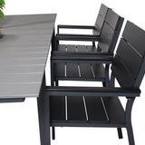Jídelní stůl Levels 160/240*90 - Black Alu / Grey Aintwood + Židle Levels (stohovatelné) - Black Alu / Black Aintwood_6