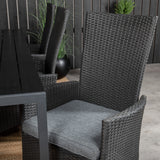 Jídelní stůl Break - 205*90 - Black Alu / Black Aintwood+Padova Arm Chair Reclin