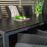 Jídelní stůl Break - 205*90 - Black Alu / Black Aintwood+Padova Arm Chair Reclin