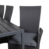 Jídelní stůl Break - 205*90 - Black Alu / Black Aintwood+Padova Arm Chair Reclin