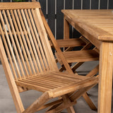 Jídelní stůl Kenya 220*100*H76 - Teak+Keňa skládací židle s područkou - Teak_6