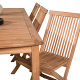Jídelní stůl Kenya 220*100*H76 - Teak+Keňa skládací židle s područkou - Teak_6