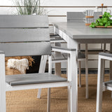 Jídelní stůl Albany 160/240*100 - Bílá Alu / Šedá židle Aintwood+Levels Chair (stacka