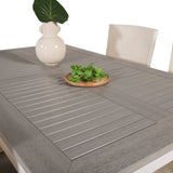 Albany Table - 160/240 - White/Grey - Malin Karmstol med dyna - Vit / grå dyna 4