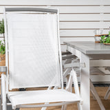 Albany Table - 160/240 - White/Grey - Albany 5:pos Stol - Vit Aluminium/vit textilene/aintwood 6