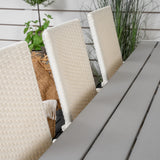 Jídelní stůl Break - 205*90 - Bílá Alu / šedá Aintwood+Anna Arm Chair (stackabl