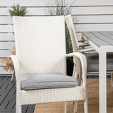 Jídelní stůl Break - 205*90 - Bílá Alu / šedá Aintwood+Anna Arm Chair (stackabl
