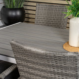 Jídelní stůl Break - 205*90 - Bílá Alu / šedá Aintwood+Anna Arm Chair (stackabl