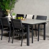 Stůl pro úrovně 229/310 - Černá/šedá - Židle pro úrovně (stohovatelné) - Black Alu / Black Aintwood 6