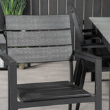 Stůl pro úrovně 229/310 - Černá/šedá - Židle pro úrovně (stohovatelné) - Black Alu / Black Aintwood 6