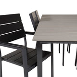 Stůl pro úrovně 229/310 - Černá/šedá - Židle pro úrovně (stohovatelné) - Black Alu / Black Aintwood 6