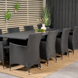 Jídelní stůl Marbella 160/240*100*H75 - Black+Knick Chair Chair - Black_8
