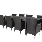 Jídelní stůl Marbella 160/240*100*H75 - Black+Knick Chair Chair - Black_8