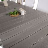 Úrovně Jídelní stůl 224/324*100 - Bílá Alu / Šedá Aintwood + Židle Albany 5:pos - Bílá Alu / Bílá textilie / Aintwood_10