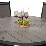 Parma - Stůl ø 140 - Black Alu / Grey Aintwood - Copacabana Recliner Chair - Black/Black 4