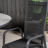Parma - Stůl ø 140 - Black Alu / Grey Aintwood - Copacabana Recliner Chair - Black/Black 6
