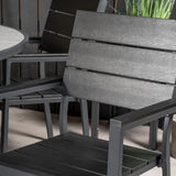 Parma - Stůl ø 140 - Black Alu / Grey Aintwood - Křeslo úrovně (stohovatelné) - Black Alu / Black Aintwood 6