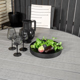 Parma - Stůl ø 140 - Black Alu / Grey Aintwood - Anna Chair - Black 4