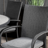 Parma - Stůl ø 140 - Black Alu / Grey Aintwood - Anna Chair - Black 6