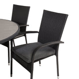 Parma - Stůl ø 140 - Black Alu / Grey Aintwood - Anna Chair - Black 6