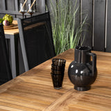 Jídelní stůl Panama 160/240*90 - Black Alu / Teak+Break 5:pos Židle - Black Alu / Black Textilene_8