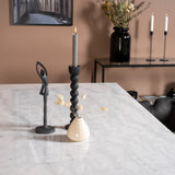 Estelle Matbord - Svart / Vit Marmor - 200*90*H76+Limhamn - Židle - Grey Velvet_4