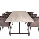 Jepara Matbord - Grå - 250*100*H76+Limhamn - Židle - Grey Velvet_6
