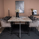 Jepara Matbord - Grå - 250*100*H76+Limhamn - Židle - Grey Velvet_6