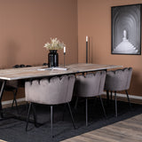 Jepara Matbord - Grå - 250*100*H76+Limhamn - Židle - Grey Velvet_6
