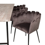 Jepara Matbord - Grå - 250*100*H76+Limhamn - Židle - Grey Velvet_6