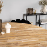 Kruhový stůl Cirebon - 140 cm - Teak / Black +Limhamn - Židle - Black Velvet_6