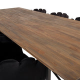 Padang Matbord - Svart / mörk Teak - 250*100*H76+Limhamn - Židle - Black Velvet_6