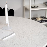 Razzia Jídelní stůl 106cm - White Terazzo / Black+Limhamn Light - Židle - Black Velvet_4
