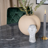Estelle runt Matbord - Svart / Svart marmor - ø106*H75+Velvet Lyx Matstol - Matt Mässing / Mossgrön Sammet_4