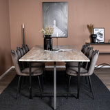 Jepara Matbord - Grå - 250*100*H76+Limhamn Light - Židle - Grey Velvet_6