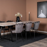 Jepara Matbord - Grå - 250*100*H76+Limhamn Light - Židle - Grey Velvet_6
