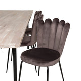Jepara Matbord - Grå - 250*100*H76+Limhamn Light - Židle - Grey Velvet_6