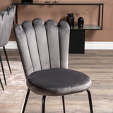 Estelle Matbord - Svart / Vit Marmor - 200*90*H76+Limhamn Light - Židle - Grey Velvet_6