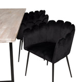 Jepara Matbord - Grå - 250*100*H76+Limhamn - Židle - Black Velvet_6