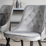 Copenhagen - Jídelní stůl kulatý - Černá / Black+Velvet Deluxe Jídelní židle - Černé nohy / Světle šedá velvet_6