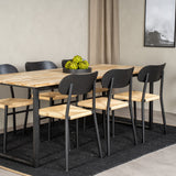 Cirebon Jídelní stůl 200*90cm - Teak / Black +Polly Jídelní židle - Black / Nature _6