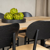 Cirebon Jídelní stůl 200*90cm - Teak / Black +Polly Jídelní židle - Black / Nature _6