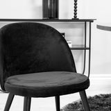 Copenhagen - Jídelní stůl kulatý - Hnědá / Černá+Velvet Matstol - Svart / Svart S