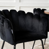 Copenhagen - Jídelní stůl kulatý - Hnědá / Černá+Limhamn - Židle - Black Velvet_6